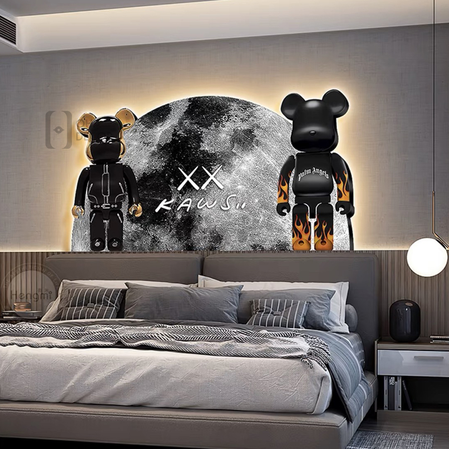 Tranh Đèn LED Bearbrick Tại Sơn La Đẹp, Độc Đáo Và Hiện Đại 2 Tranh đèn Led BearBrick
