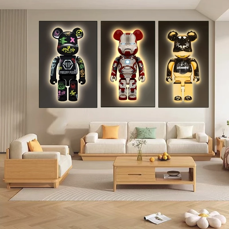 Tranh Đèn LED Bearbrick Tại Sơn La Đẹp, Độc Đáo Và Hiện Đại 6 Tranh đèn Led BearBrick