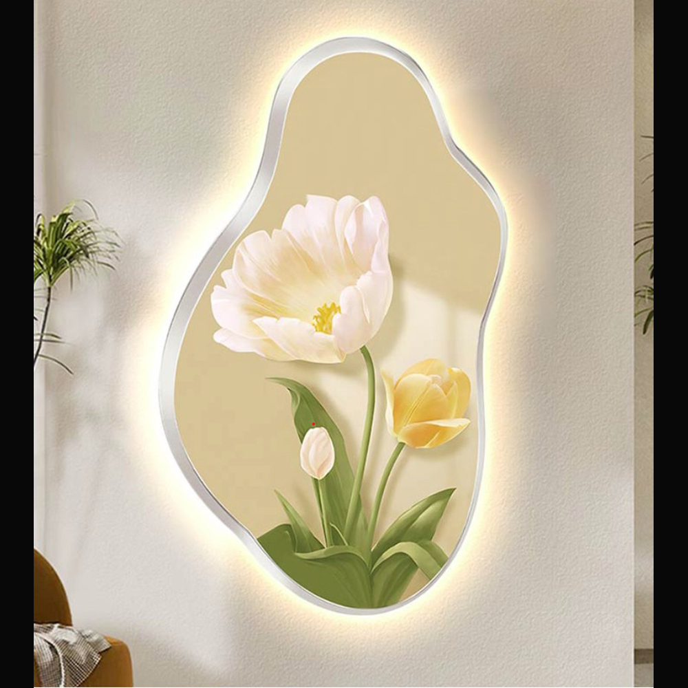 tranh mica hoa 3d led decor spa Huế