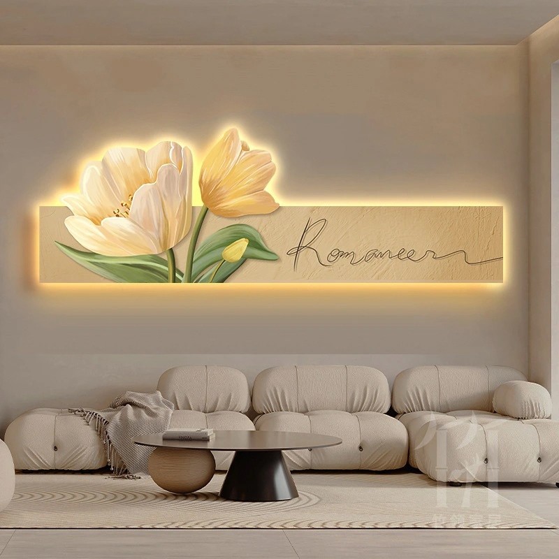 tranh mica hoa 3d led decor spa Huế