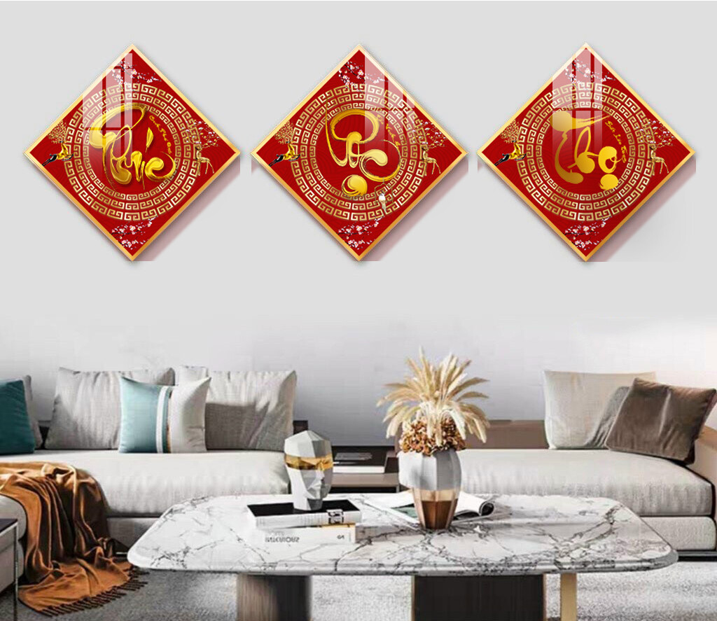 Tranh Phúc Lộc Thọ Tráng Gương ở Nghệ An
