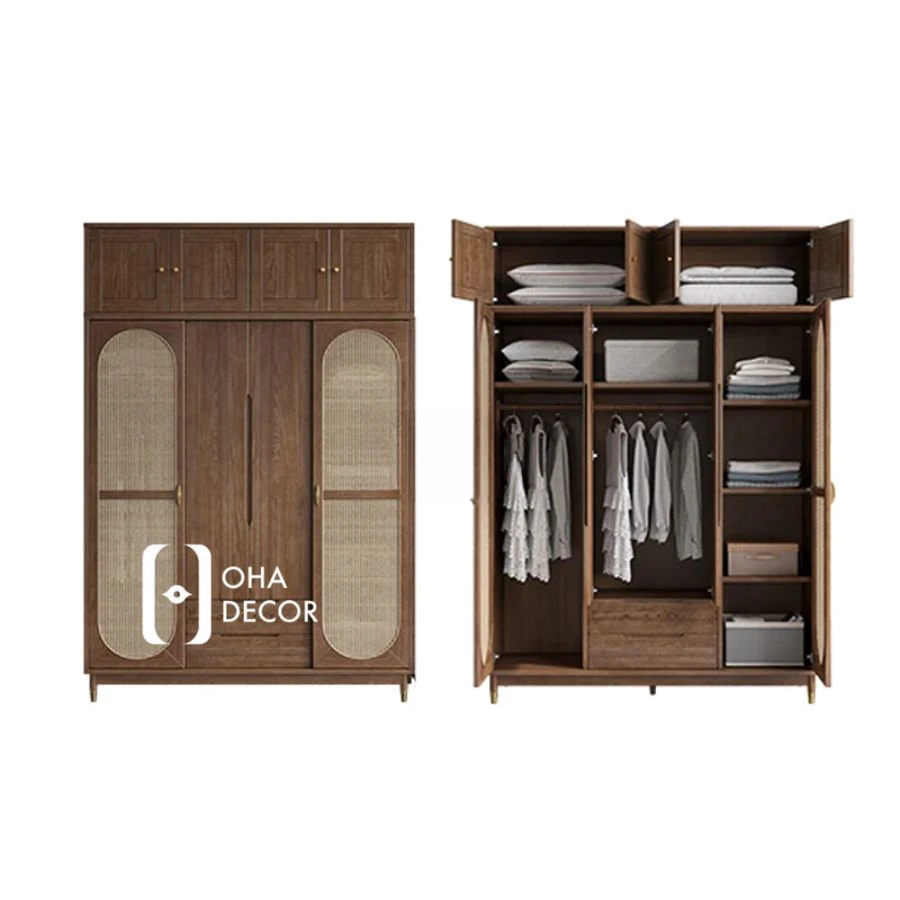 Tủ Quần Áo Cánh Mây Khung Gỗ Tự Nhiên HCM: Lựa Chọn Hoàn Hảo Cho Không Gian Sống Hiện Đại 1 Tủ Quần Áo Cánh Mây Khung Gỗ Tự Nhiên