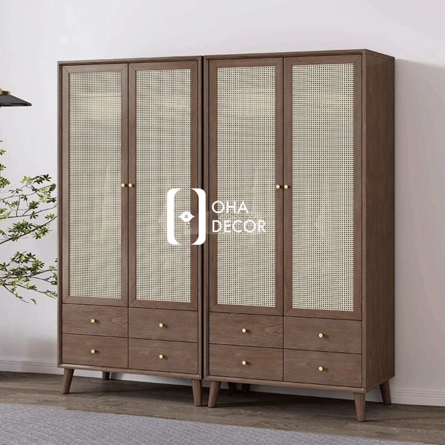 Tủ Quần Áo Cánh Mây Khung Gỗ Tự Nhiên HCM: Lựa Chọn Hoàn Hảo Cho Không Gian Sống Hiện Đại 4 Tủ quần áo cánh mây khung gỗ tự nhiên
