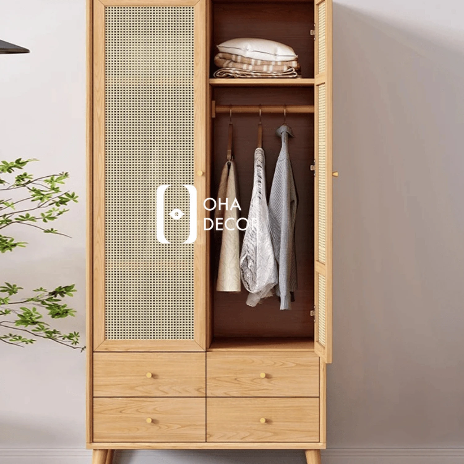 Tủ Quần Áo Cánh Mây Khung Gỗ Tự Nhiên HCM: Lựa Chọn Hoàn Hảo Cho Không Gian Sống Hiện Đại 5 Tủ quần áo cánh mây khung gỗ tự nhiên HCM