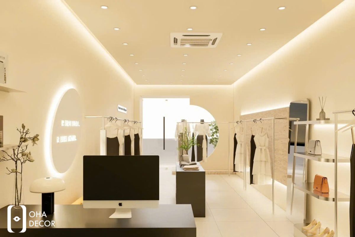 Dự Án Thi Công Thiết Kế Tiệm Quần Áo Kim Oanh Shop Hiện Đại Thu Hút 5 dự án thi công thiết kế tiệm quần áo kim oanh shop