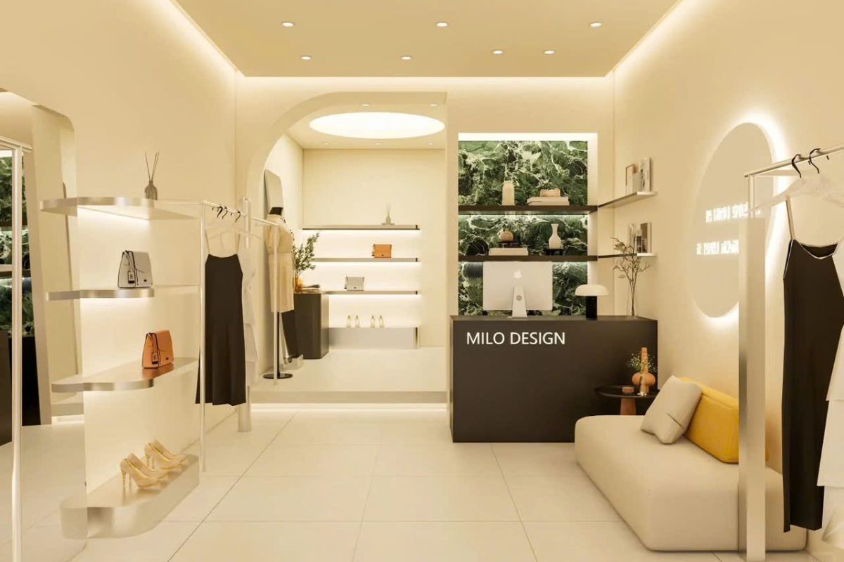 Dự Án Thi Công Thiết Kế Tiệm Quần Áo Kim Oanh Shop Hiện Đại Thu Hút 3 dự án thi công thiết kế tiệm quần áo kim oanh shop