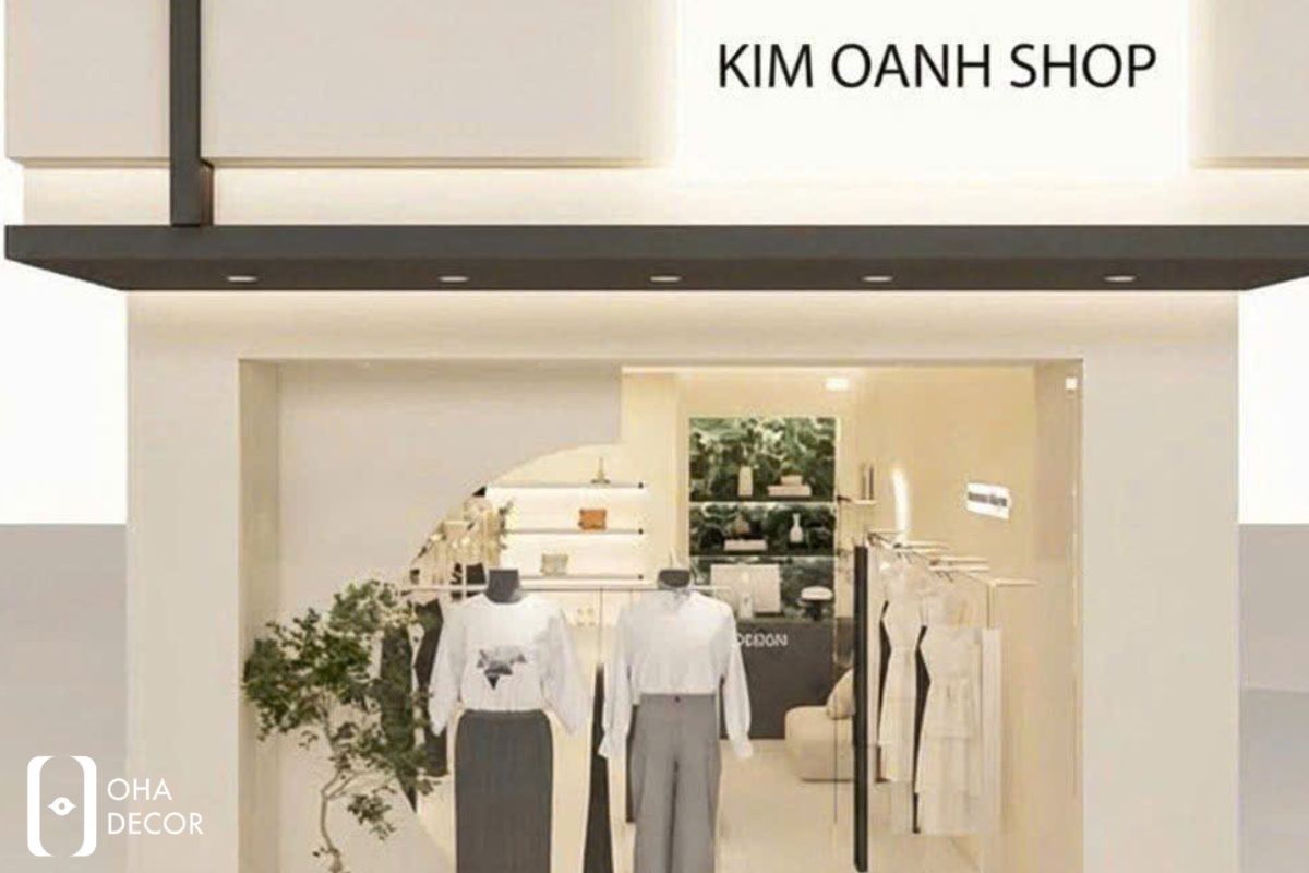 Dự Án Thi Công Thiết Kế Tiệm Quần Áo Kim Oanh Shop Hiện Đại Thu Hút 1 dự án thi công thiết kế tiệm quần áo kim oanh shop