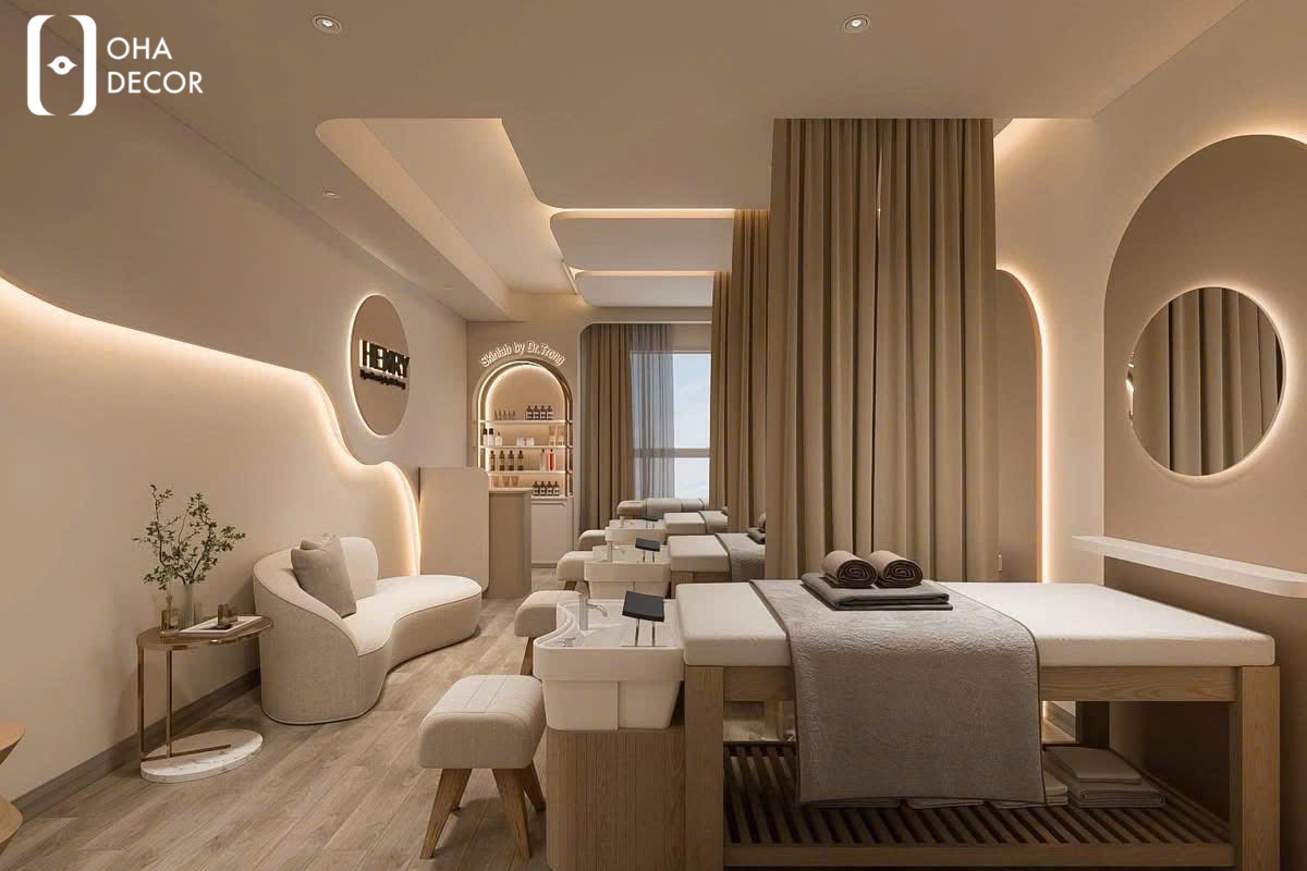 Dự Án Thiết Kế Thi Công HENRY SPA Đà Nẵng - Không Gian Spa Tinh Tế Nhẹ Nhàng 2 dự án thiết kế thi công henry spa đà nẵng