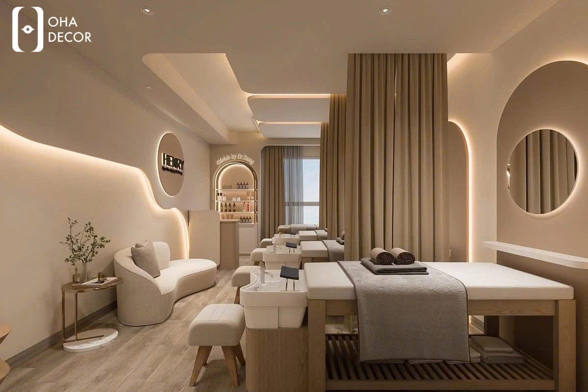 Dự Án Thiết Kế Thi Công HENRY SPA Đà Nẵng - Không Gian Spa Tinh Tế Nhẹ Nhàng 2 dự án thiết kế thi công henry spa đà nẵng