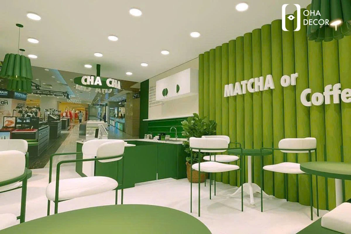 dự án thiết kế thi công quán coffee cha cha hà nội