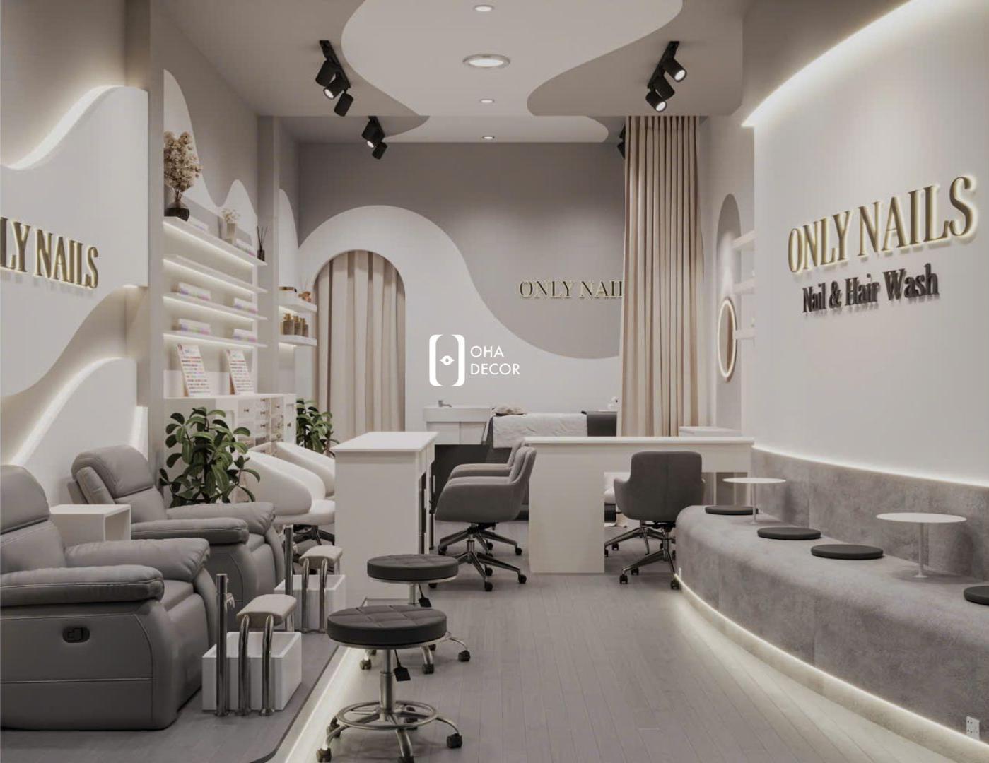 Dự án thi công thiết kế ONLY NAILS Hà Nội – Không gian nails hiện đại và chuyên nghiệp 2 thi công thiết kế ONLY NAILS Hà Nội