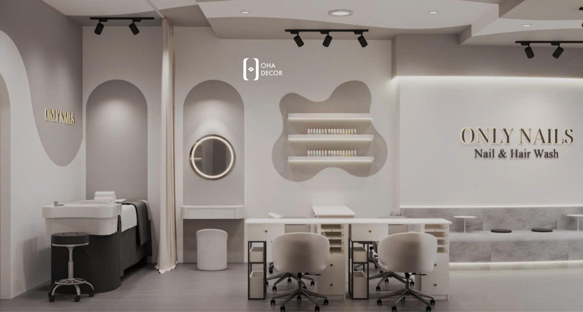 Dự án thi công thiết kế ONLY NAILS Hà Nội – Không gian nails hiện đại và chuyên nghiệp 3 thi công thiết kế ONLY NAILS Hà Nội