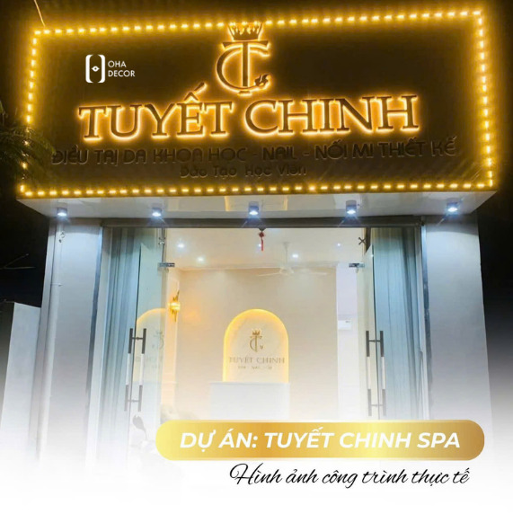 Dự án thi công thiết kế Tuyết Chinh Spa Quảng Bình – Không gian spa hiện đại và thư giãn 1 thi công thiết kế Tuyết Chinh Spa Quảng Bình
