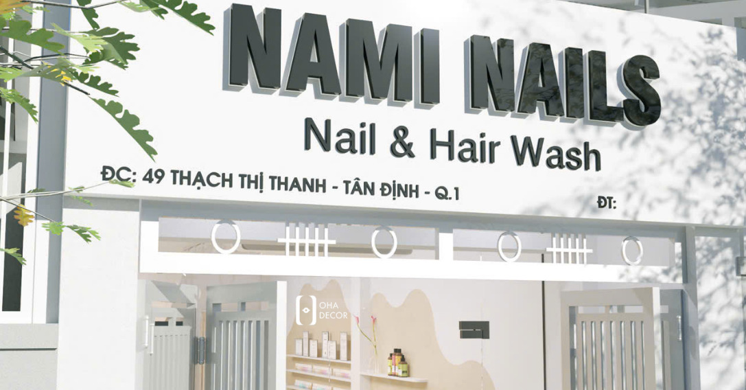 Dự án thiết kế thi công NAMI NAILS Đà Nẵng – Không gian làm đẹp hiện đại và chuyên nghiệp 1 thiết kế thi công NAMI NAILS Đà Nẵng