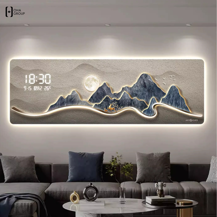 tranh đồng hồ phong thủy treo văn phòng Tây Ninh