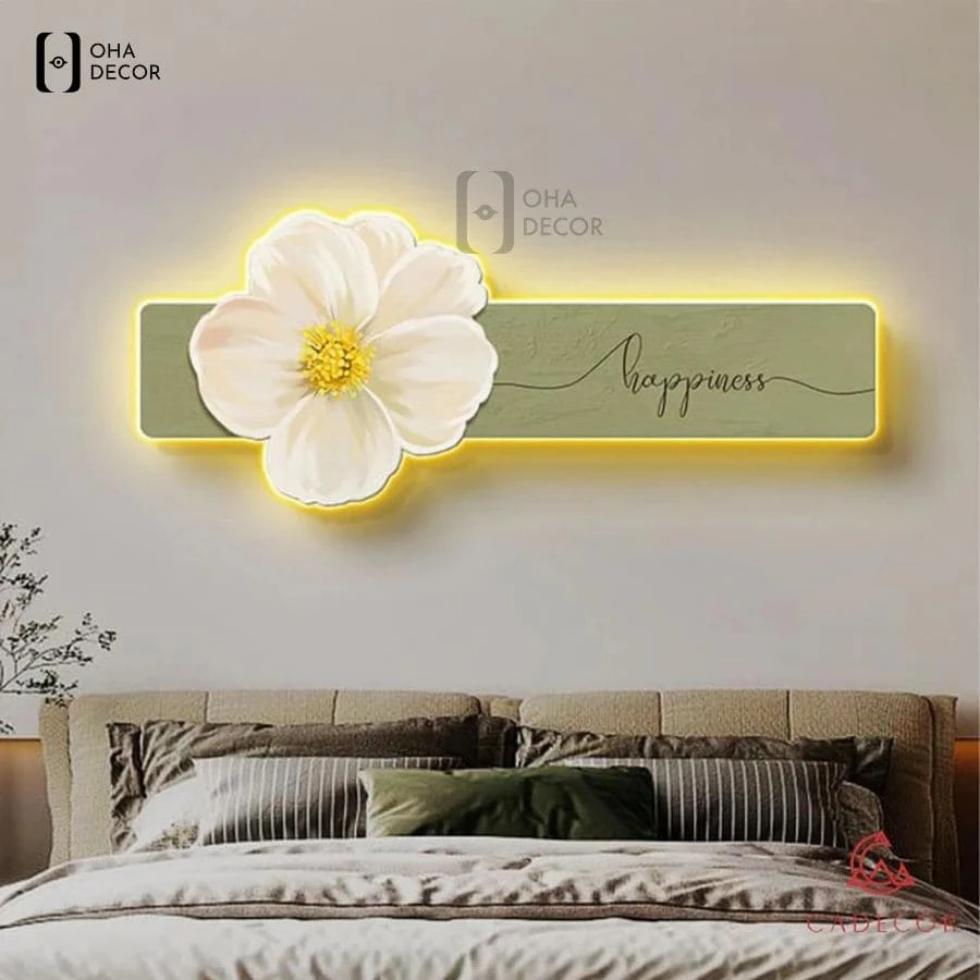 Bừng sáng không gian với các dòng tranh hoa 3D LED tiệm nail tại Tuyên Quang 2026 4 Tranh hoa 3d led tiệm nail hình hoa mộc lan thanh khiết mang lại cảm giác thư thái