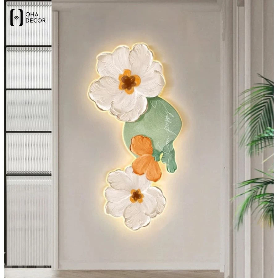 Bừng sáng không gian với các dòng tranh hoa 3D LED tiệm nail tại Tuyên Quang 2026 1 Mẫu tranh hoa 3d led tiệm nail nổi khối lung linh giúp thu hút khách hàng