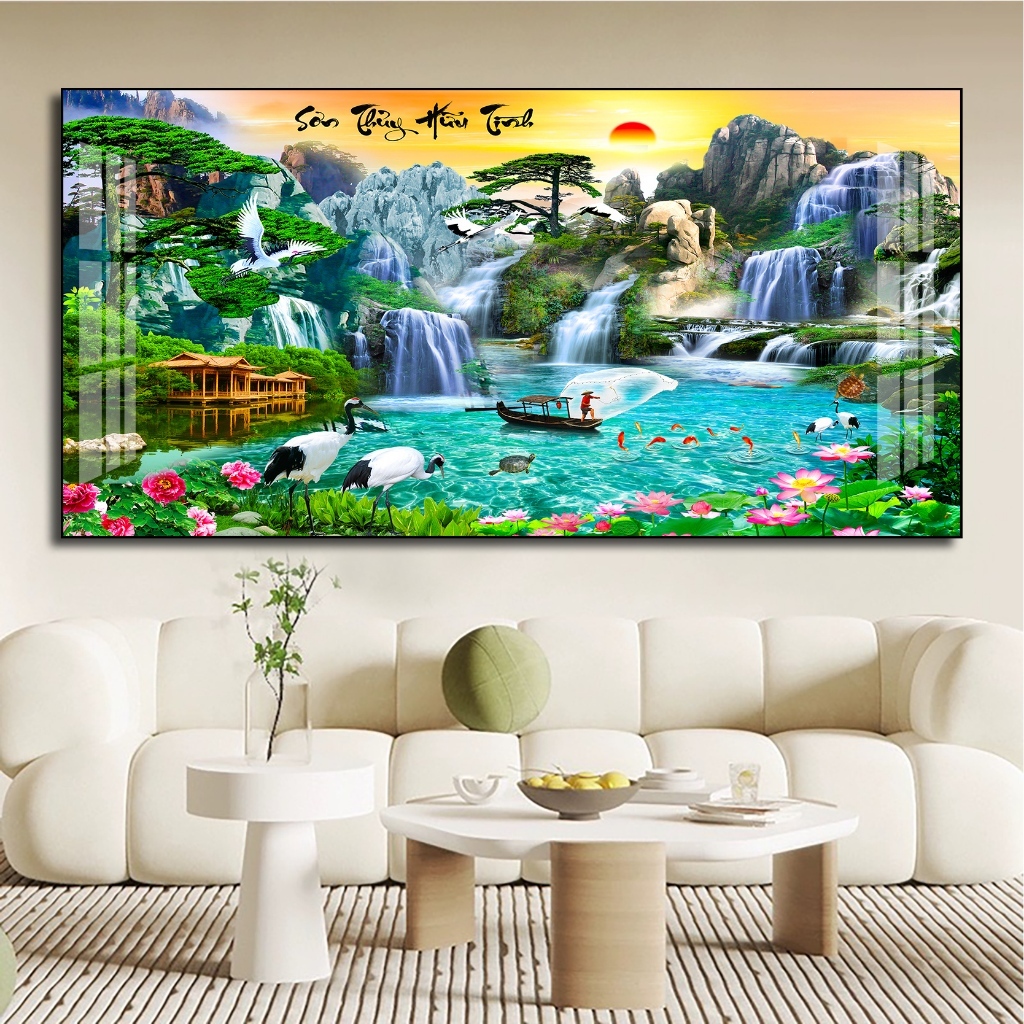 7 mẫu tranh phong thủy phòng khách Tây Ninh được yêu thích 1 tranh phong thủy phòng khách Tây Ninh