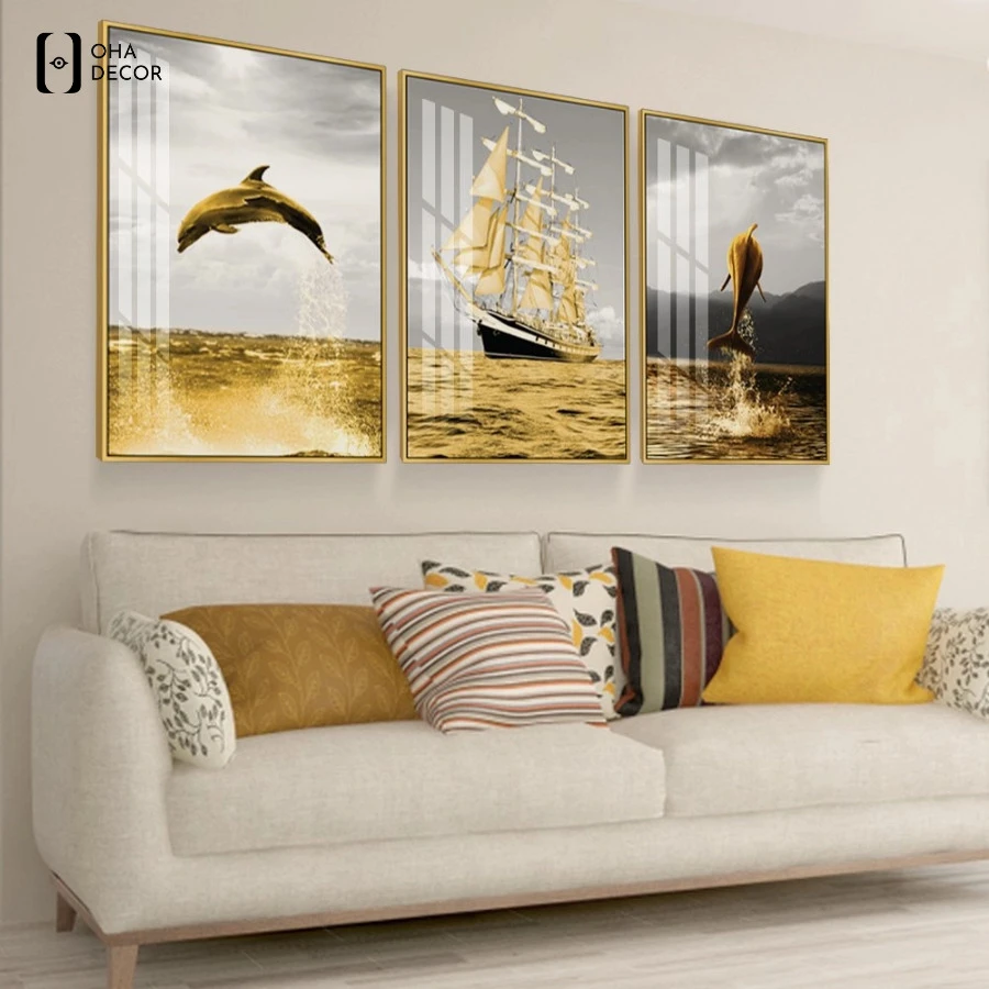 Bộ 3 tranh treo tường trang trí nhà Vĩnh Phúc đẹp cho mọi không gian 2 Bố trí bộ 3 tranh treo tường trang trí nhà Vĩnh Phúc đẹp và hài hòa