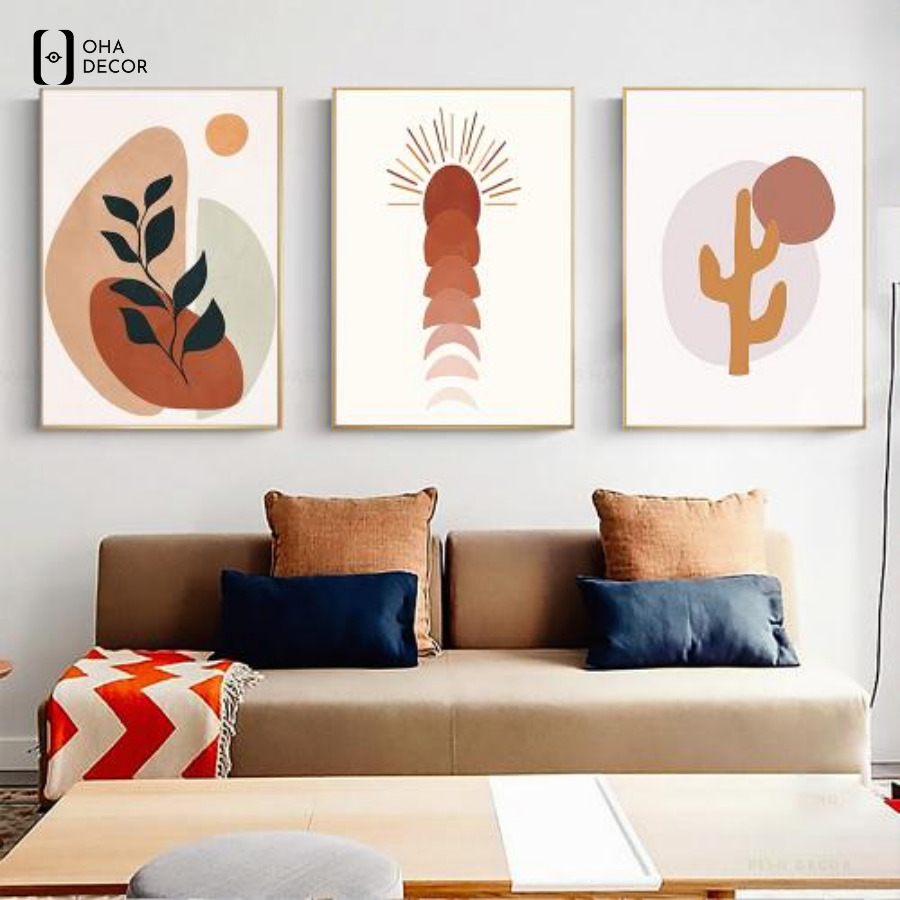 Bí quyết lựa chọn tranh phòng khách tối giản Vĩnh Long đẹp và hài hòa 2 Chọn tranh phòng khách tối giản Vĩnh Long phù hợp với từng không gian