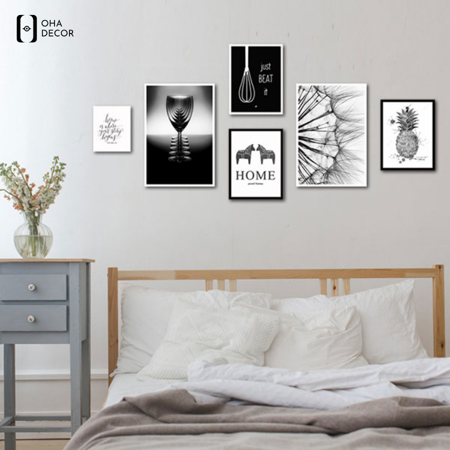 Kinh nghiệm chọn bộ 6 tranh canvas decor phòng ngủ An Giang đẹp và hài hòa 5 Mua bộ 6 tranh canvas decor phòng ngủ An Giang ở Oha Decor