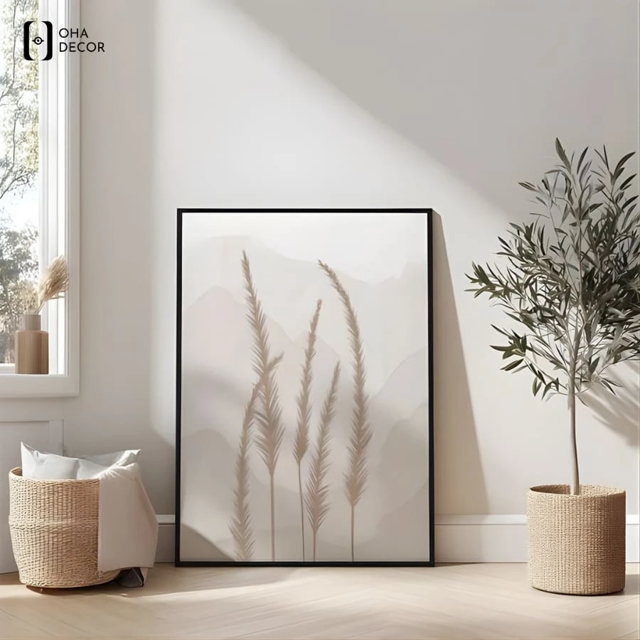 Oha Decor cung cấp dòng tranh bohemian trừu tượng decor homestay an giang bền đẹp