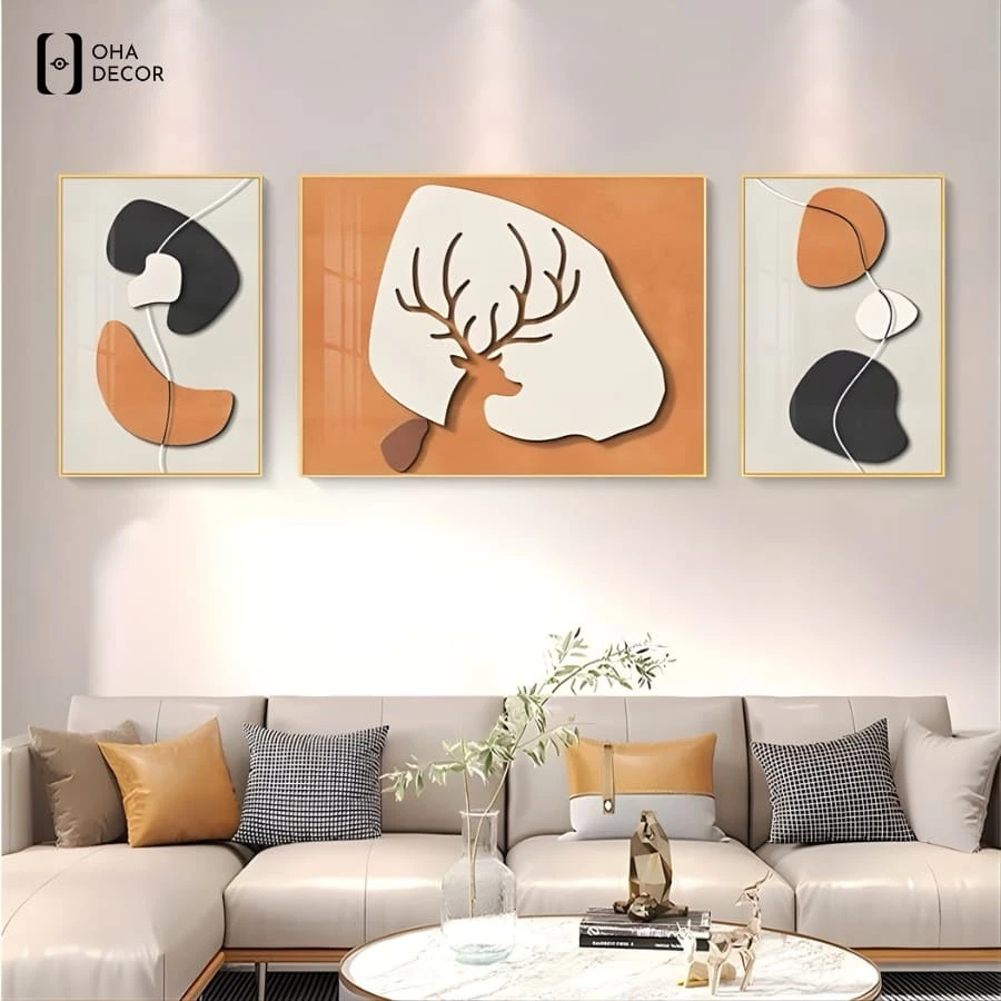 Ý Tưởng Bày Trí Bộ 3 Tranh Trang Trí Đơn Giản Decor Phòng Khách Vĩnh Phúc Ấn Tượng 4 Quy trình đo tường trước khi mua bộ 3 tranh trang trí đơn giản decor phòng khách vĩnh phúc