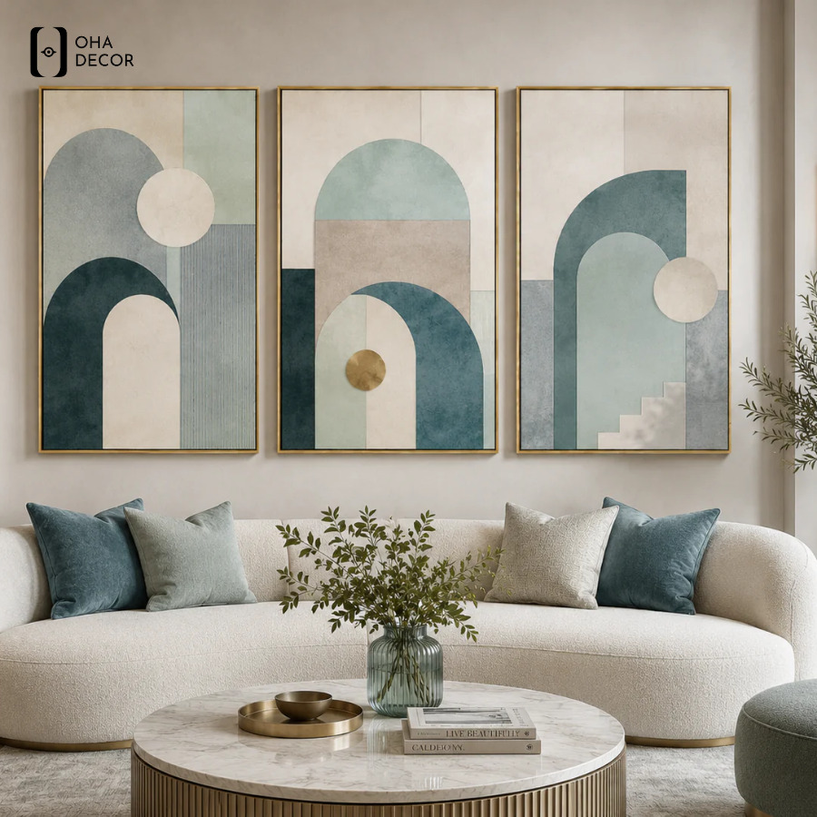Bộ 3 tranh treo tường trang trí nhà Vĩnh Phúc đẹp cho mọi không gian 4 Chọn bộ 3 tranh treo tường trang trí nhà Vĩnh Phúc theo sở thích