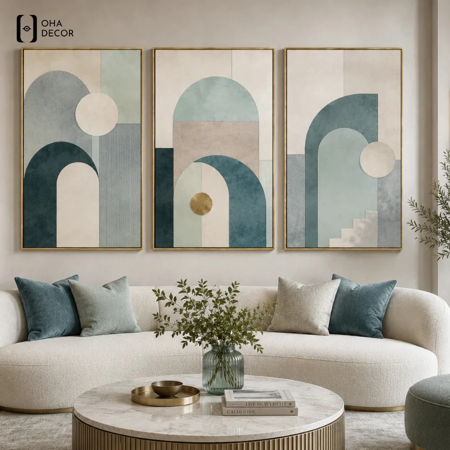 Bộ 3 tranh treo tường trang trí nhà Vĩnh Phúc đẹp cho mọi không gian 4 Chọn bộ 3 tranh treo tường trang trí nhà Vĩnh Phúc theo sở thích