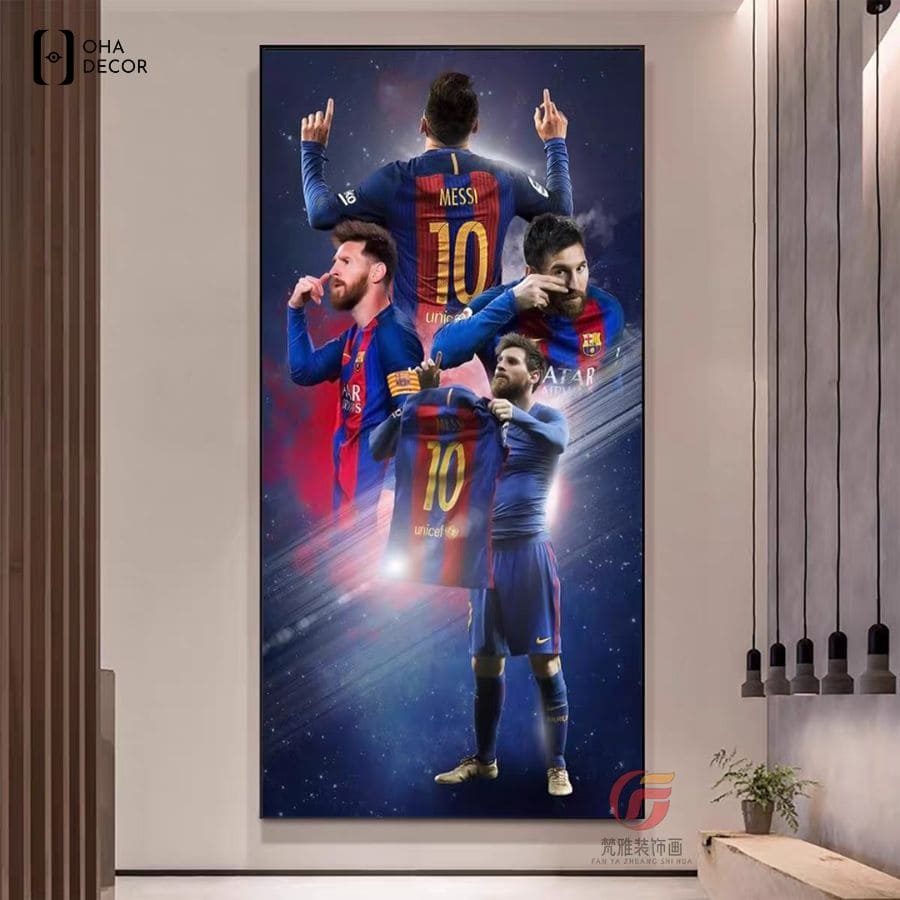Tranh bóng đá tráng gương Messi Hà Nam giúp khẳng định phong cách riêng của người hâm mộ