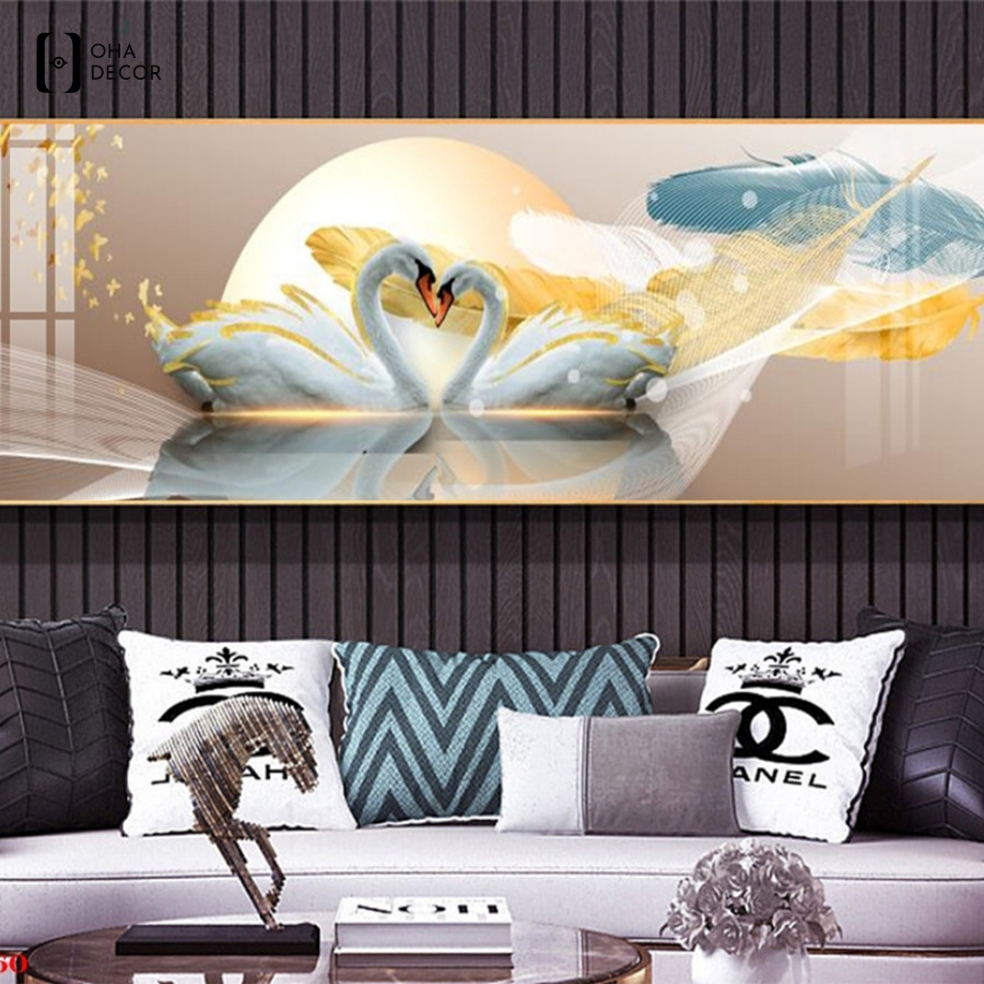 Tranh dài tráng gương phòng ngủ vợ chồng Hà Nam đẹp sang trọng hiện đại 3 Tranh dài tráng gương phòng ngủ vợ chồng Hà Nam