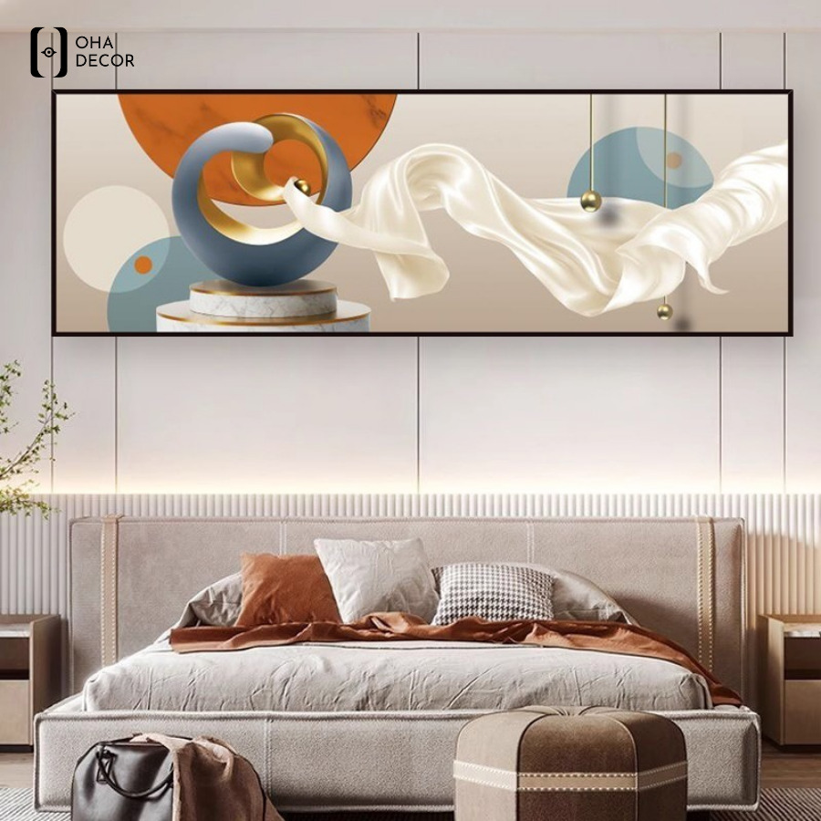 Tranh dài tráng gương phòng ngủ vợ chồng Hà Nam đẹp sang trọng hiện đại 1 Tranh dài tráng gương phòng ngủ vợ chồng Hà Nam