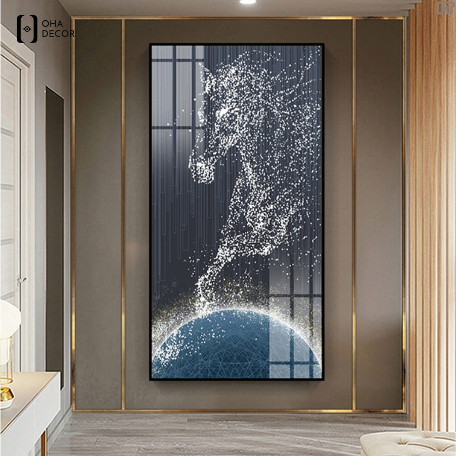 4 Nguyên Tắc Vàng Khi Chọn Tranh Đơn Hiện Đại Tráng Gương Decor Lối Ra Vào Vĩnh Phúc 2 Hiệu ứng phản chiếu từ bức tranh đơn hiện đại tráng gương decor lối ra vào Vĩnh Phúc giúp khu vực tiền sảnh hẹp trông rộng rãi và thông thoáng hơn