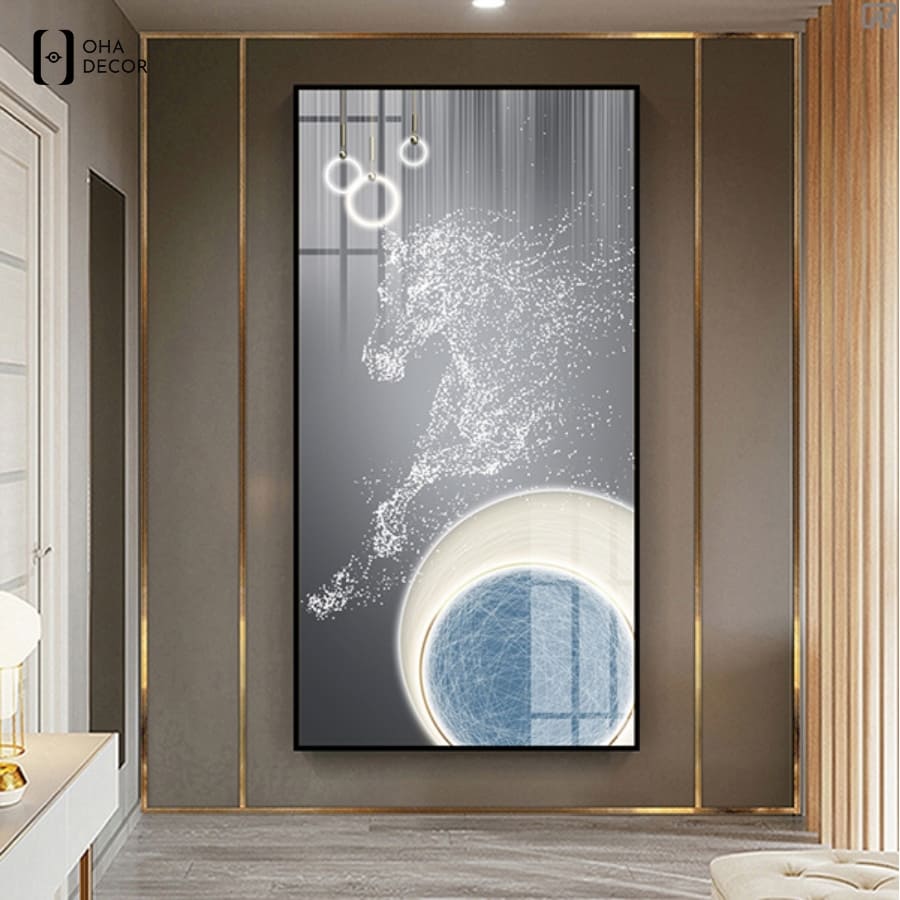 4 Nguyên Tắc Vàng Khi Chọn Tranh Đơn Hiện Đại Tráng Gương Decor Lối Ra Vào Vĩnh Phúc 4 Bức tranh đơn hiện đại tráng gương decor lối ra vào Vĩnh Phúc dáng dọc giúp tôn lên nét thanh thoát và tạo sự cân bằng hoàn hảo cho khoảng tường hẹp ngang