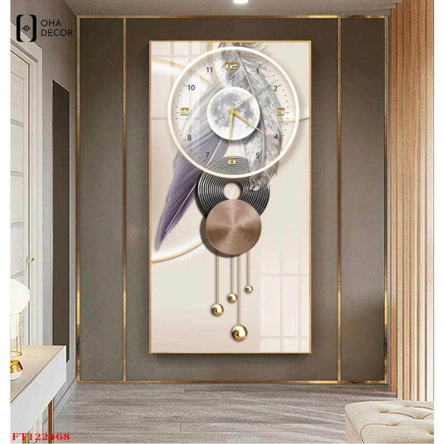 7 mẫu tranh đồng hồ tròn lồng ghép cực sang tại Tuyên Quang 3 Thiết kế tranh đồng hồ tròn lồng ghép kết hợp nghệ thuật lập thể độc đáo