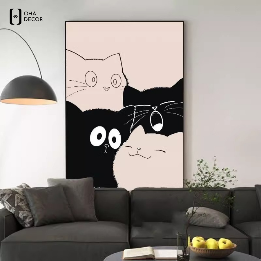 Tranh mèo decor quán cafe Hà Nam đẹp độc đáo thu hút khách hàng 1 Tranh mèo decor quán cafe Hà Nam đẹp độc đáo thu hút khách hàng