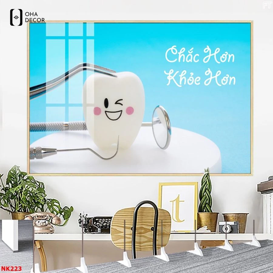 Tranh nha khoa dễ thương Tuyên Quang nhân vật răng vui nhộn giúp giáo dục bé bảo vệ nụ cười khỏe mạnh