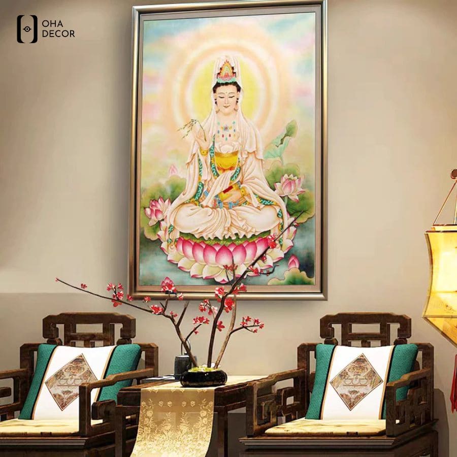 Top 6 tranh phật cổ xưa tráng gương phòng thờ tại Tuyên Quang 6 Oha Decor phân phối dòng tranh phật cổ xưa tráng gương phòng thờ cao cấp và tinh xảo tại Tuyên Quang