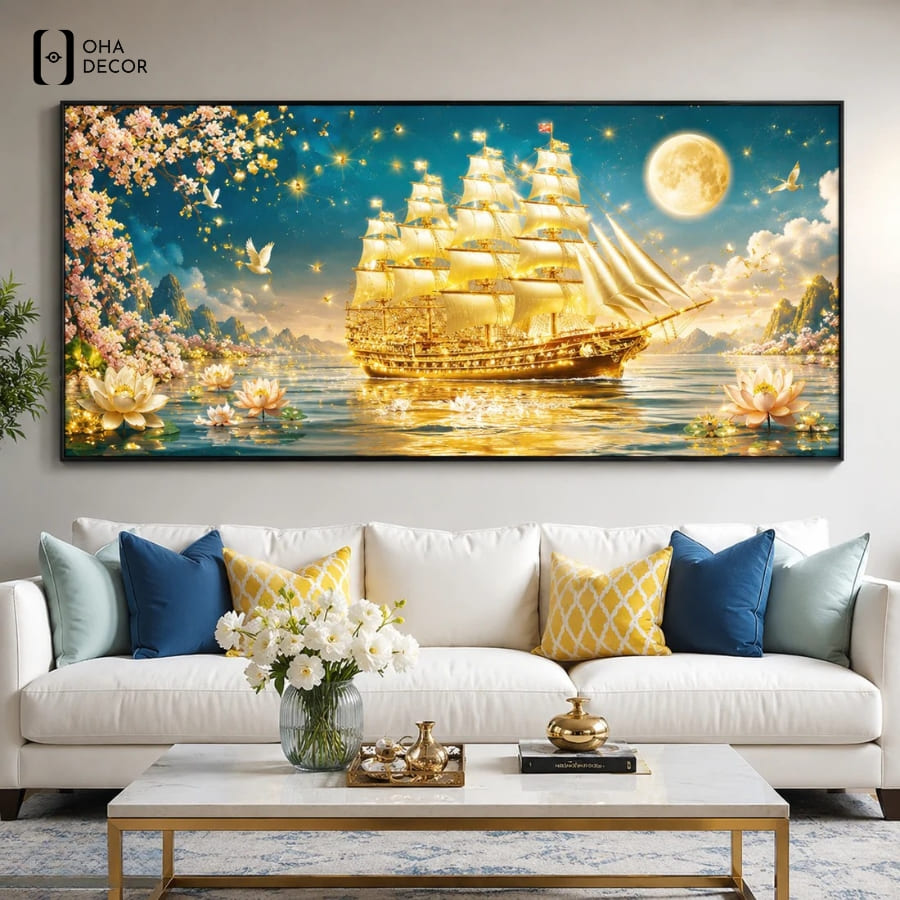 Gợi Ý Chọn Tranh Tráng Gương Hiện Đại Làm Quà Tặng Đối Tác Long An Tinh Tế 2026 2 Hiệu ứng chiều sâu từ bức tranh tráng gương hiện đại làm quà tặng đối tác Long An giúp kiến tạo không gian làm việc đầy cảm hứng