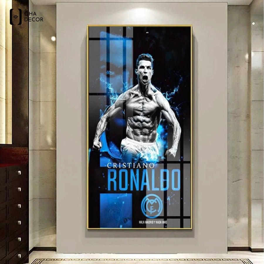 5 mẫu tranh tráng gương Ronaldo tặng con cực truyền cảm hứng tại Tuyên Quang 1 Khoảnh khắc ăn mừng đầy sức mạnh với hiệu ứng ánh sáng xanh neon bùng nổ năng lượng cho không gian của con