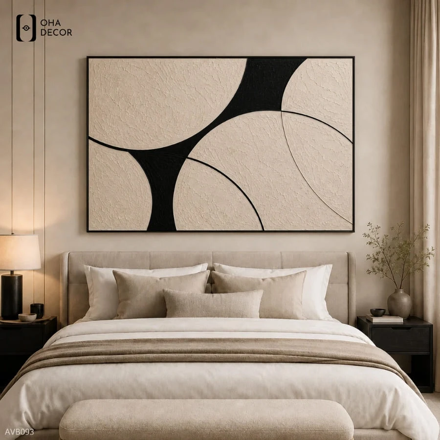 6 Bí Quyết Chọn Tranh Trừu Tượng Thích Hợp Trang Trí Phòng Ngủ Long An Vỗ Về Giấc Ngủ 2 Đón nhận nguồn năng lượng tươi mới mỗi sớm mai nhờ sắc màu rực rỡ từ bức Tranh Trừu Tượng Thích Hợp Trang Trí Phòng Ngủ Long An