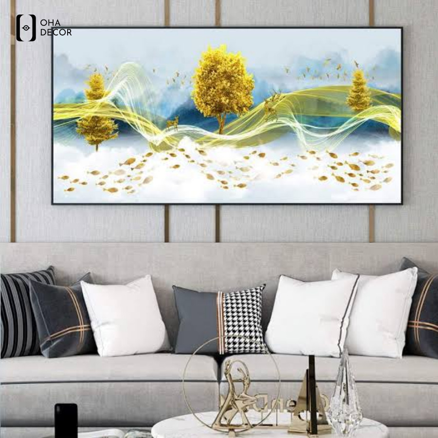 Tranh canvas khổ ngang phòng khách Đà Lạt tạo điểm nhấn hài hòa cho không gian 3 Kích thước tranh canvas khổ ngang phòng khách Đà Lạt phù hợp với không gian nội thất