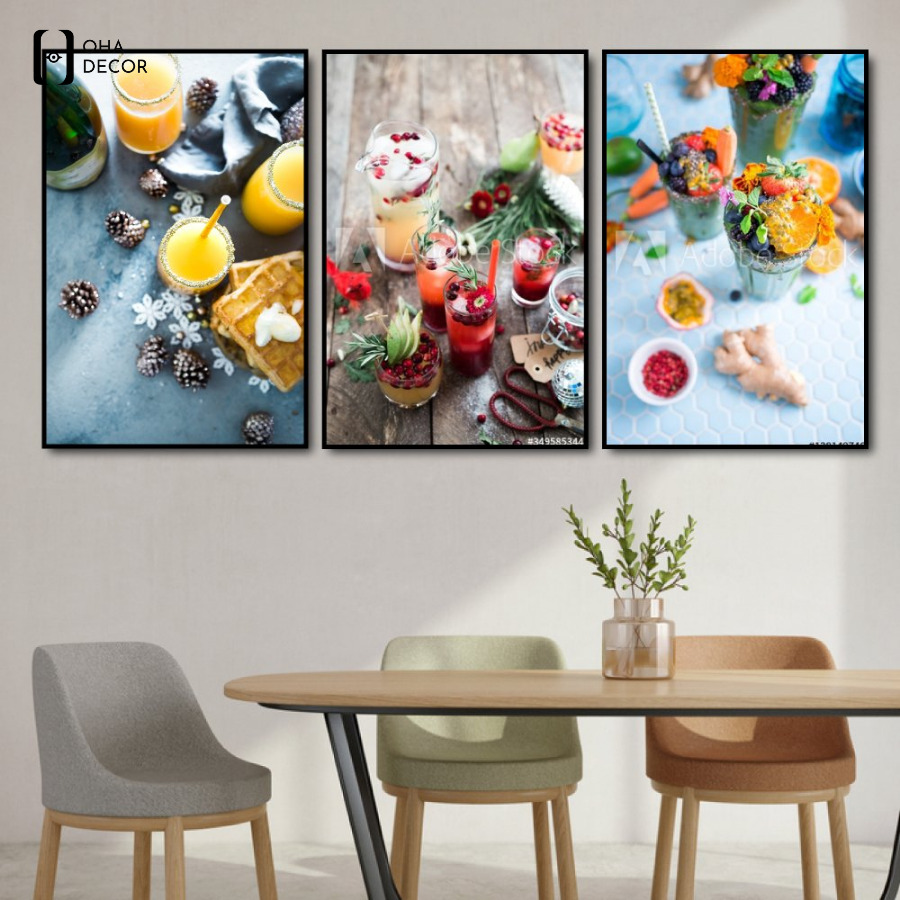 Mẫu tranh canvas phòng bếp dễ thương Đà Lạt được yêu thích