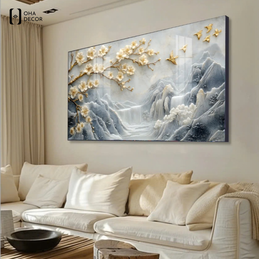 Tranh canvas khổ ngang phòng khách Đà Lạt tạo điểm nhấn hài hòa cho không gian 5 Mua tranh canvas khổ ngang phòng khách Đà Lạt tại Oha Decor
