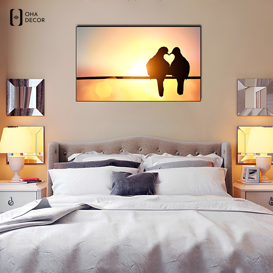 Cách chọn tranh phòng ngủ vợ chồng Vĩnh Long giúp không gian thêm ấm cúng 5 Oha Decor cung cấp tranh phòng ngủ vợ chồng Vĩnh Long chất lượng