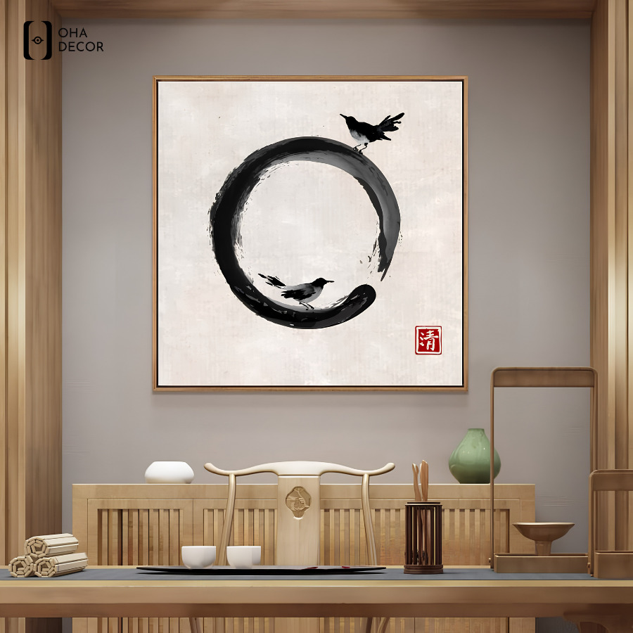 Tranh canvas cho phòng thiền Tiền Giang hạn chế các chi tiết phức tạp