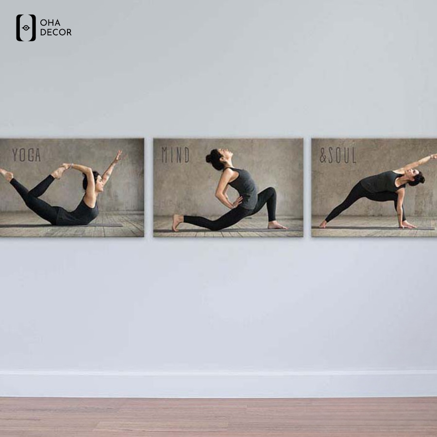 Tranh cho phòng yoga Thuận An góp phần tạo nên trải nghiệm tập luyện