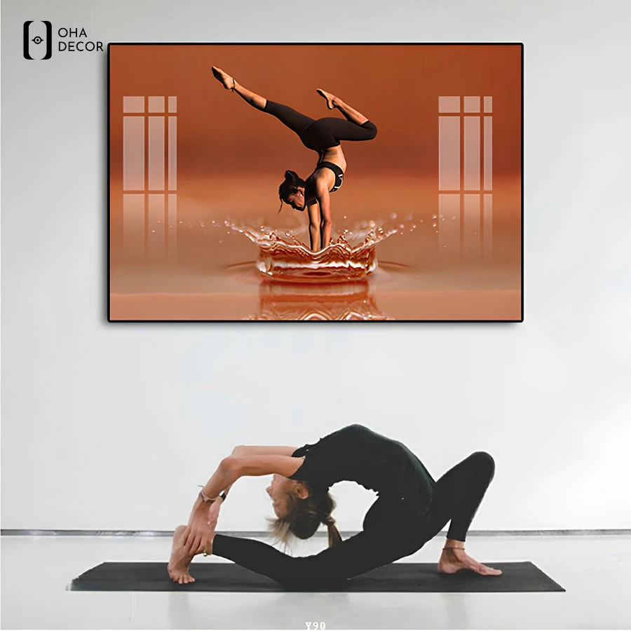 Tranh đẹp cho phòng yoga Tiền Giang tạo cảm giác thư giãn