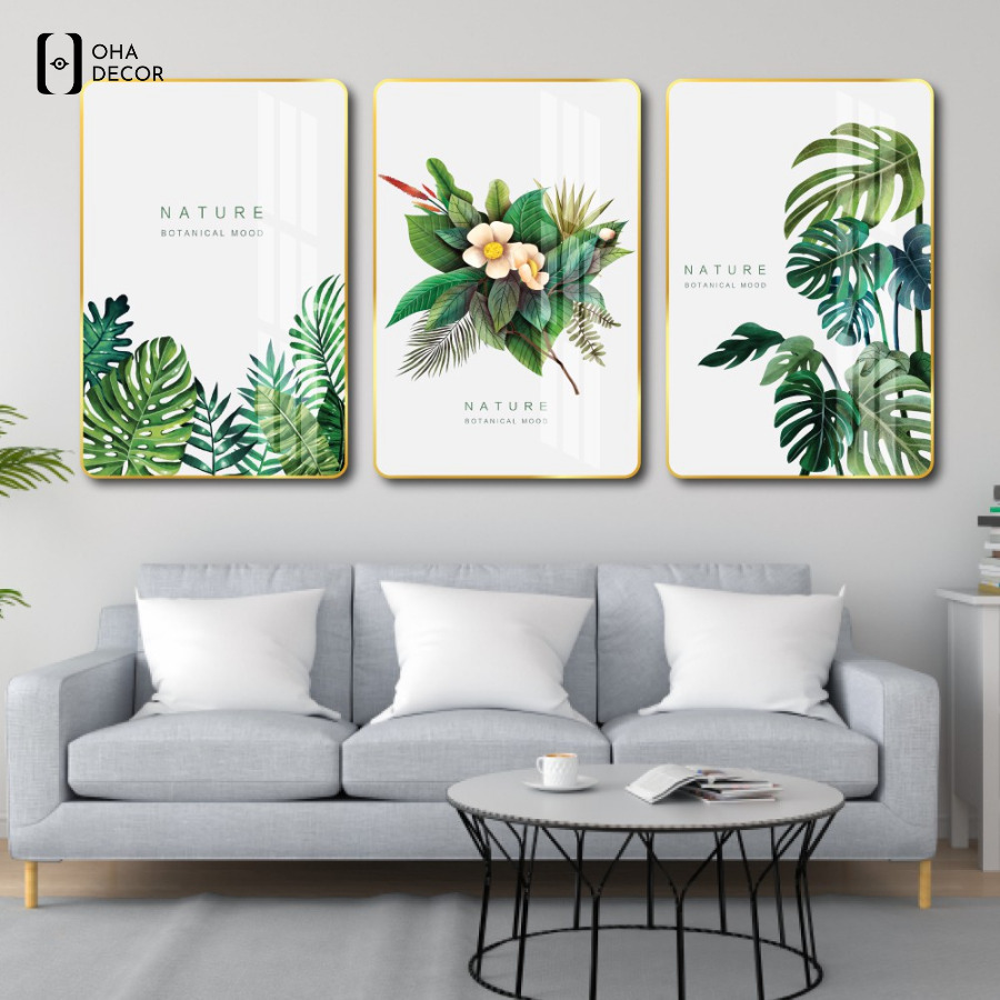 Tranh lá cây decor spa Tiền Giang – Thổi làn gió thiên nhiên vào không gian 2 Tranh lá cây decor spa Tiền Giang theo phòng cách hiện đại
