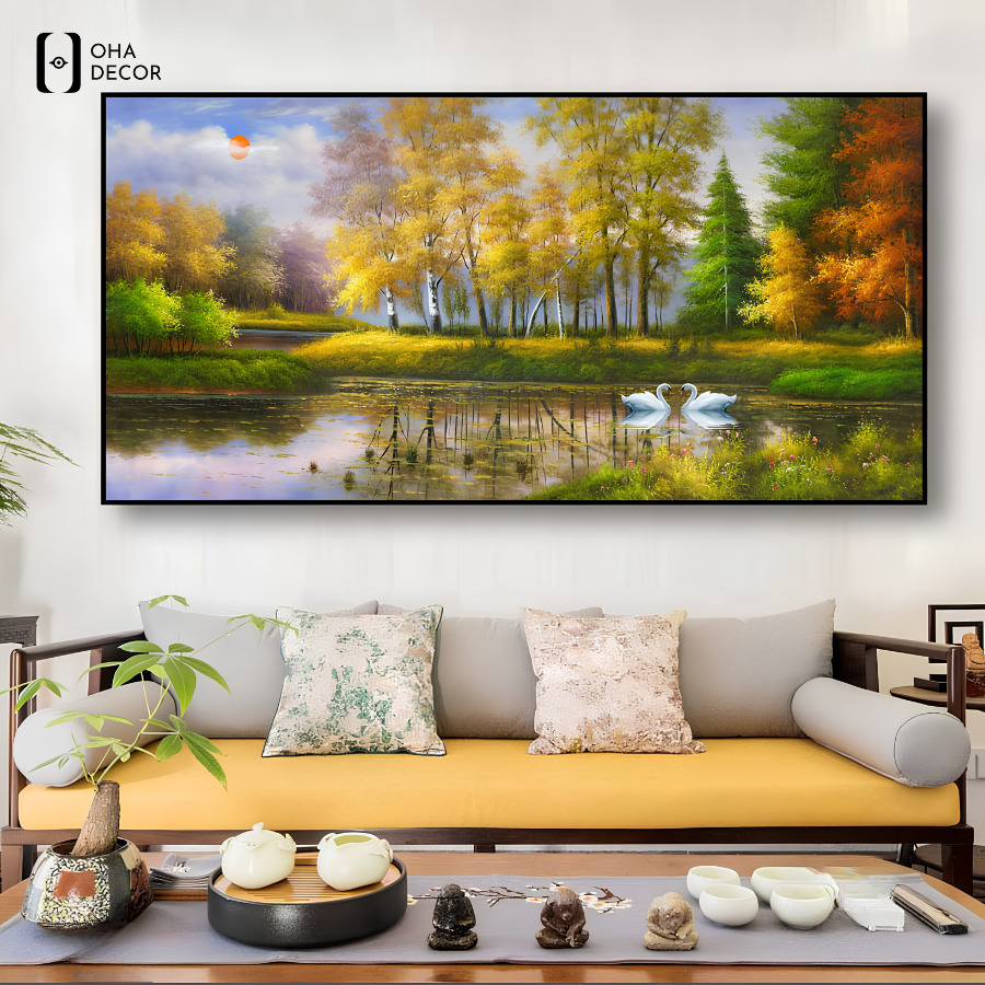 5 mẫu tranh phong cảnh thư giãn Tiền Giang đẹp và nhẹ nhàng 2 Tranh phong cảnh thư giãn Tiền Giang phù hợp với từng không gian